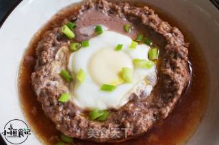 干贝海米蒸肉饼的做法步骤：8