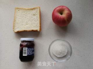 苹果玫瑰花烤吐司的做法步骤：1