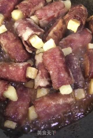 糖醋培根土豆卷的做法步骤：10