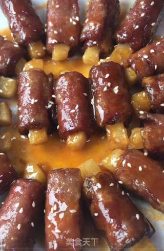 糖醋培根土豆卷的做法步骤：12