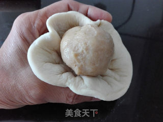 奶黄豆沙双馅包的做法步骤：11