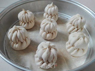 奶黄豆沙双馅包的做法步骤：13
