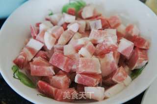 架豆角炒肉丁的做法步骤：1