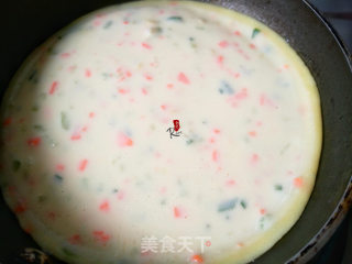 黄瓜胡萝卜鸡蛋饼的做法步骤：4