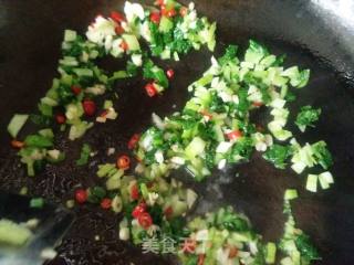 冲菜炒毛豆的做法步骤：8