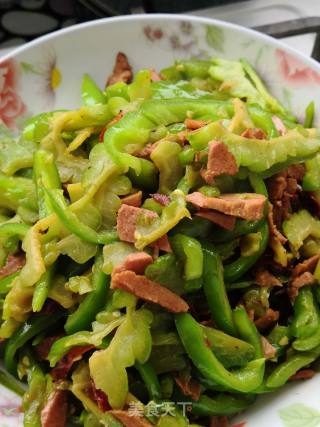 苦瓜青椒酱牛肉的做法步骤：7