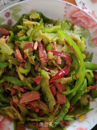 苦瓜青椒酱牛肉的做法步骤：8