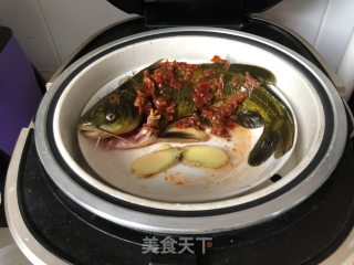 酱蒸昂刺鱼#蒸菜#的做法步骤：4