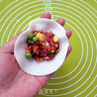 肉末杂蔬烧卖的做法步骤：4