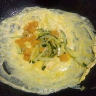 青瓜榨菜炒鸡蛋的做法步骤：5