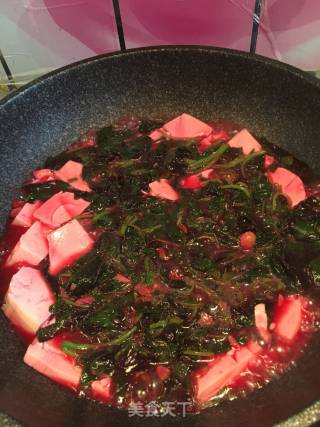 蒜蓉苋菜烩豆腐的做法步骤：7