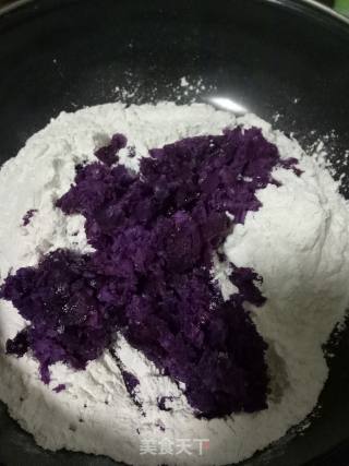 紫薯糯米粿的做法步骤：2