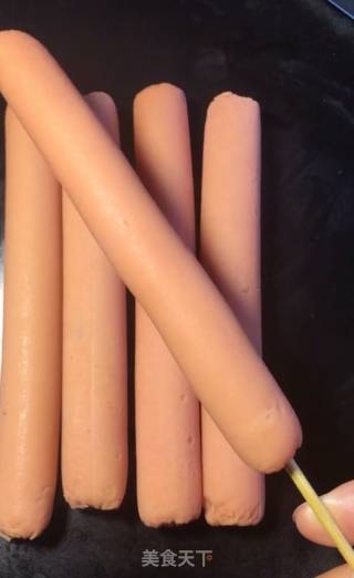 美味炸火腿的做法步骤：1