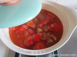 番茄玉米牛肉汤的做法步骤：7