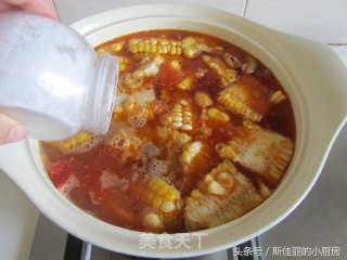番茄玉米牛肉汤的做法步骤：9