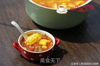 番茄玉米牛肉汤的做法步骤：10
