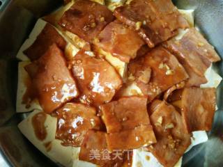培根蒸豆腐的做法步骤：7