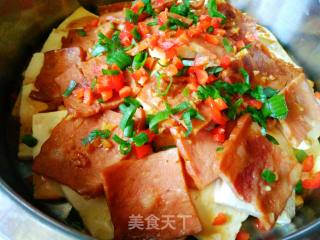 培根蒸豆腐的做法步骤：9
