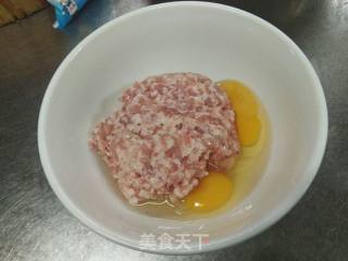 肉饼蒸蛋的做法步骤：2