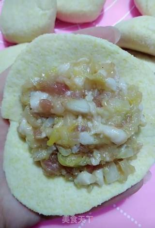 酸菜猪肉菜团子的做法步骤：8