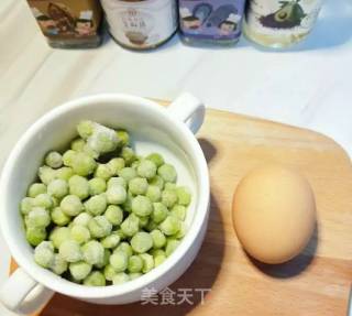 豌豆鸡蛋羹的做法步骤：1