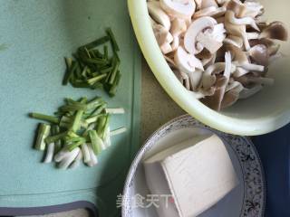 菌菇炖豆腐的做法步骤：1