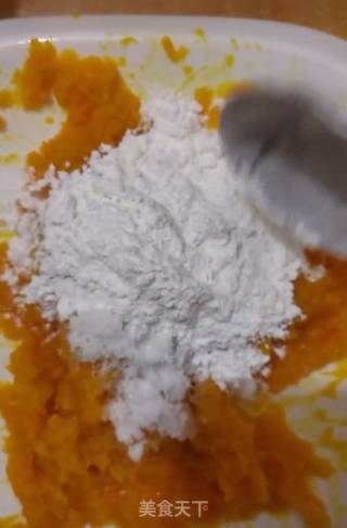 脆皮南瓜豆沙饼的做法步骤：4