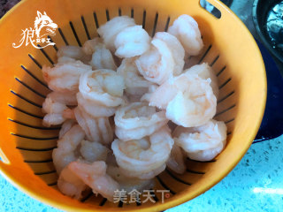 芦笋虾仁火腿丁的做法步骤：4