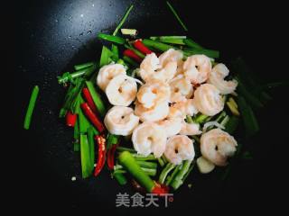 辣韭炒虾仁的做法步骤：9