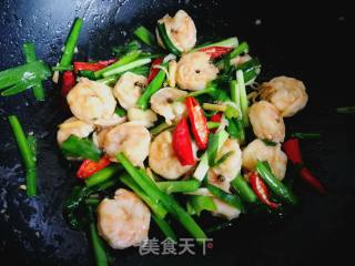 辣韭炒虾仁的做法步骤：10