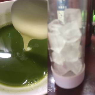 抹茶牛奶的做法步骤：3