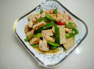 青椒炒豆腐的做法步骤：5