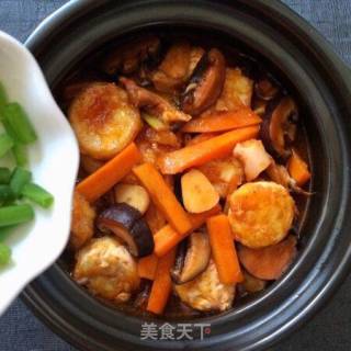 香菇虾仁豆腐煲的做法步骤：15