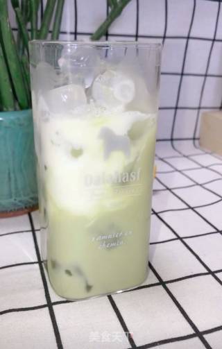 抹茶拿铁的做法步骤：3
