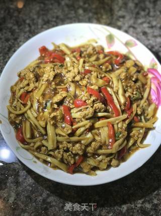杏鲍菇炒肉末的做法步骤：16