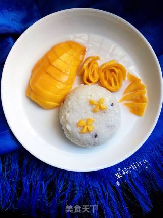 椰奶芒果糯米饭的做法步骤：7