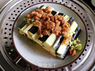 肉末蒸茄子的做法步骤：8