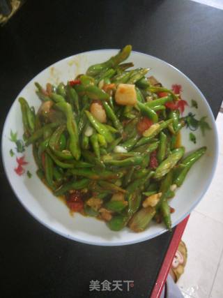 家常豆角炒肉的做法步骤：7