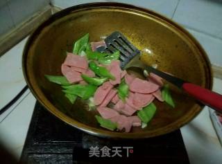 尖椒海带炒火腿的做法步骤：4