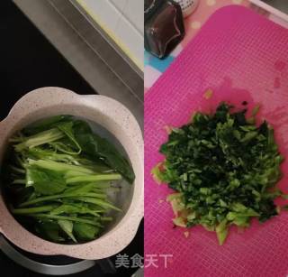 菠菜蒸蛋糕的做法步骤：2