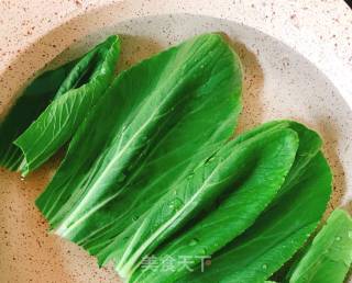青菜瘦肉粥的做法步骤：2