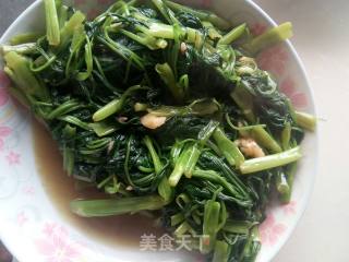 炒空心菜的做法步骤：4