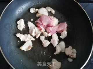 香菇肉片葱炒藕的做法步骤：4