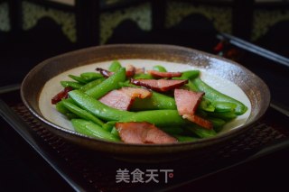 腊肉炒甜豆的做法步骤：7