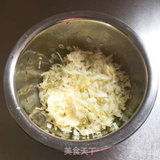 包菜虾皮饼的做法步骤：2