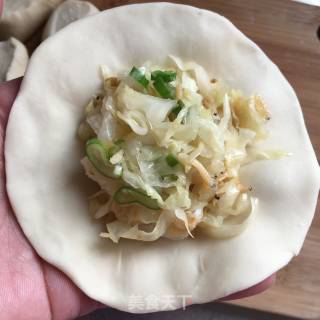 包菜虾皮饼的做法步骤：7