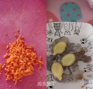 鲜虾米肠的做法步骤：2