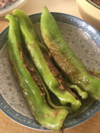 虎皮尖椒酿肉的做法步骤：6