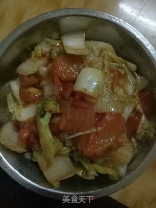 番茄炒白菜的做法步骤：7