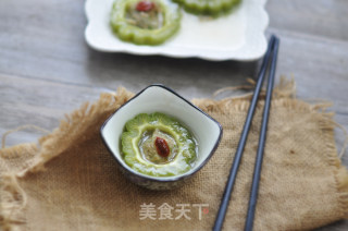 肉酿苦瓜圈的做法步骤：13